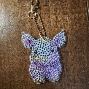 Purple and Silver Rhinestone Key Holder